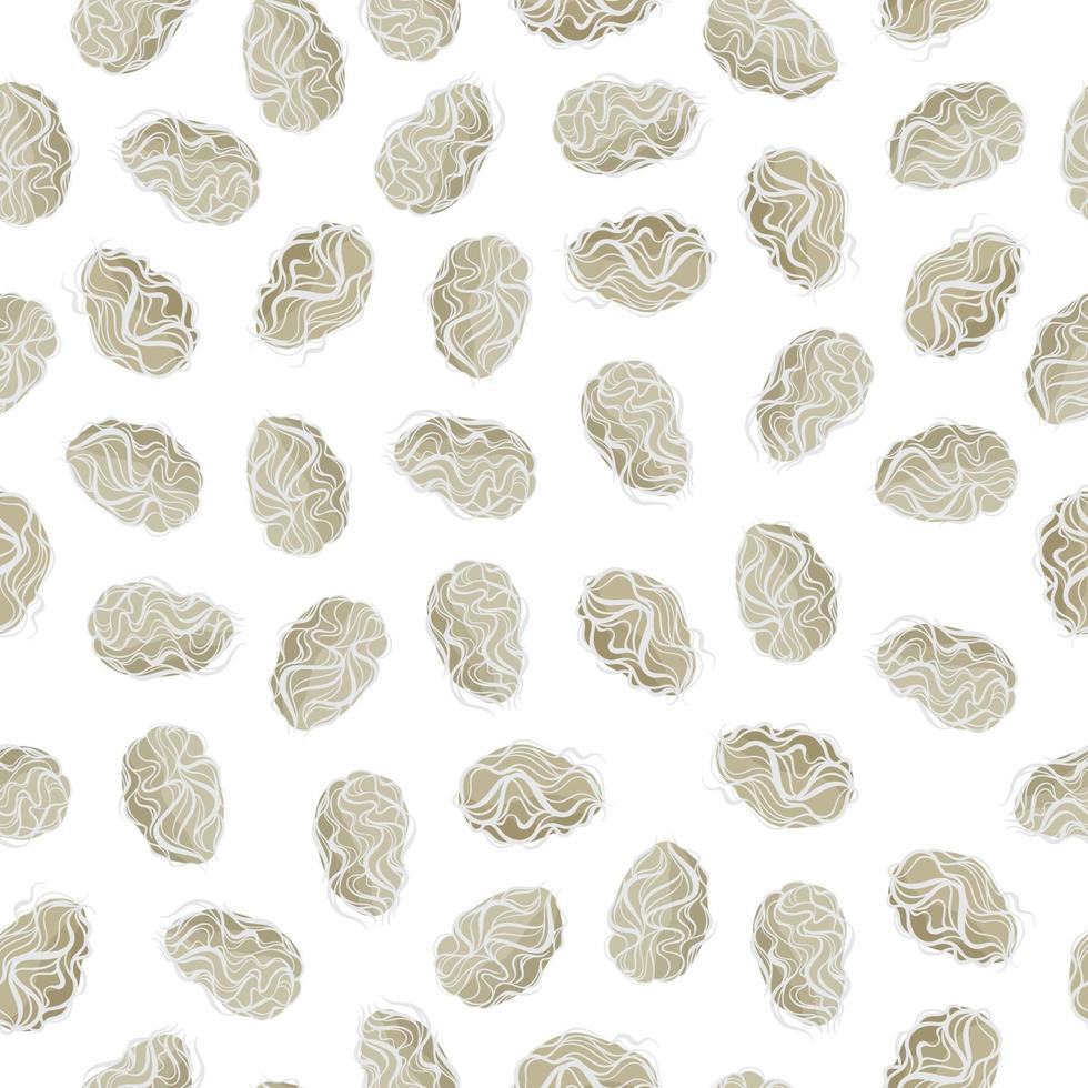 Cotton seeds vector cartoon seamless pattern for farmer market design