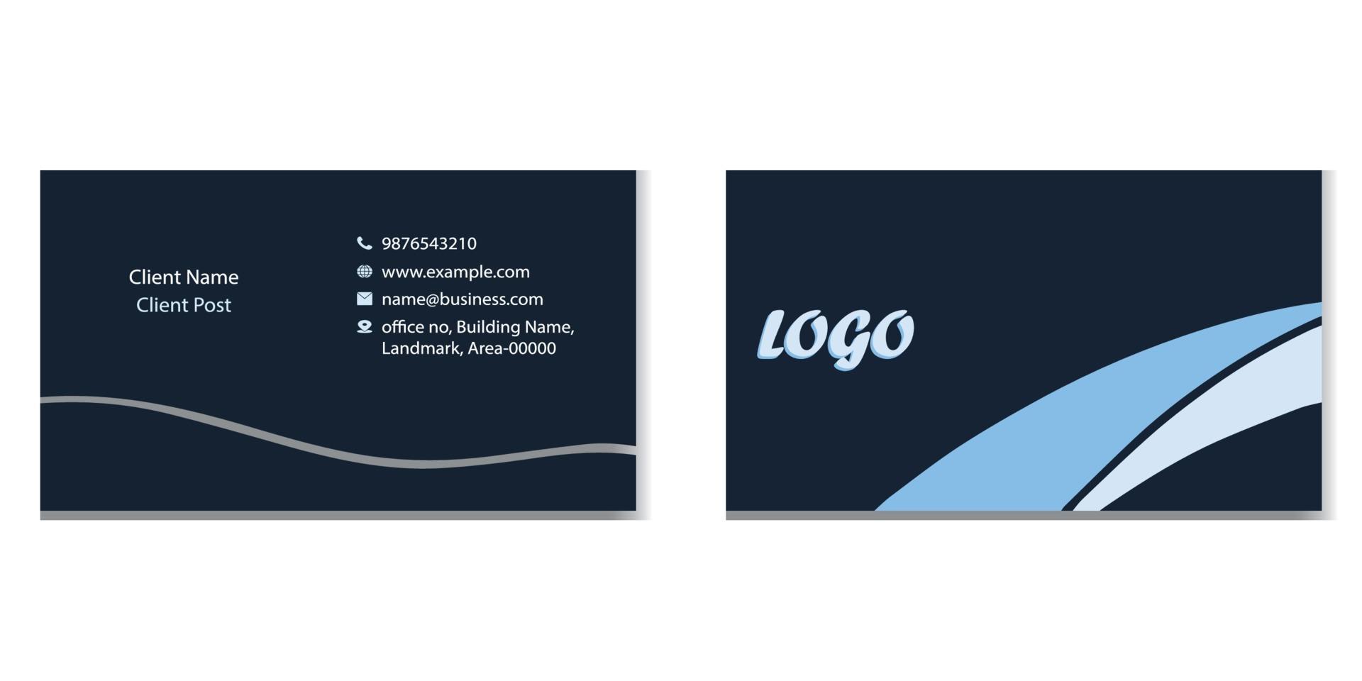 Fully editable Business card template vector