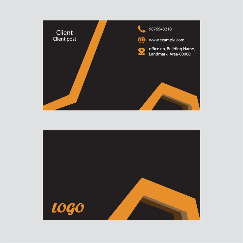 two side business card, fully editable modern flat style business card vector
