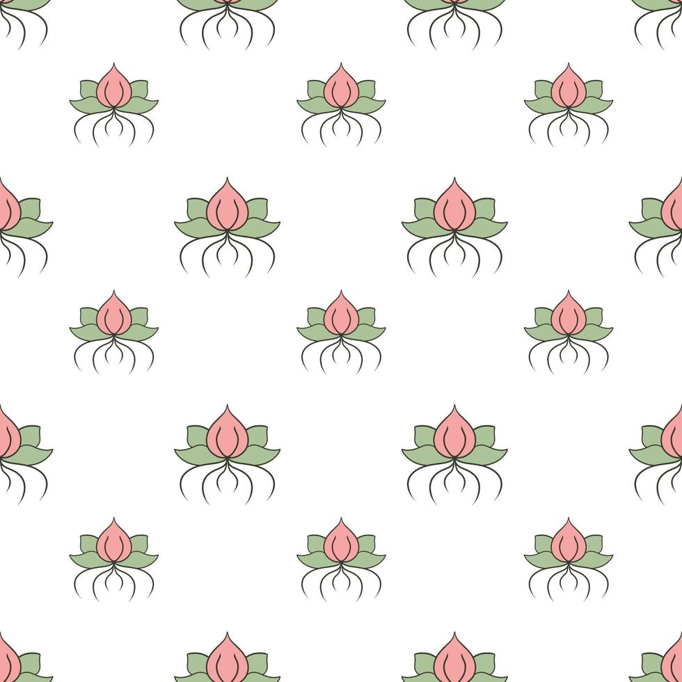 patrón de tela - patrón repetido ilustrado sobre fondo transparente vector