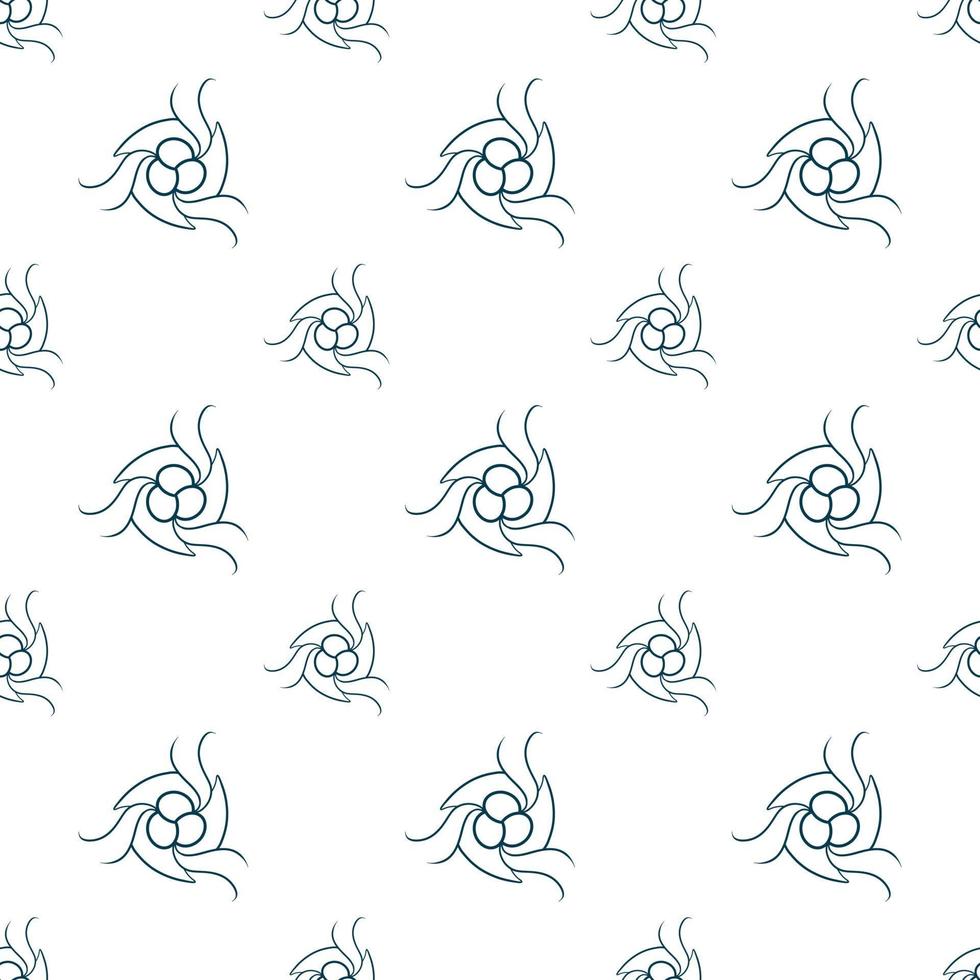 Single colored hand drawn repeat pattern on transparent background vector