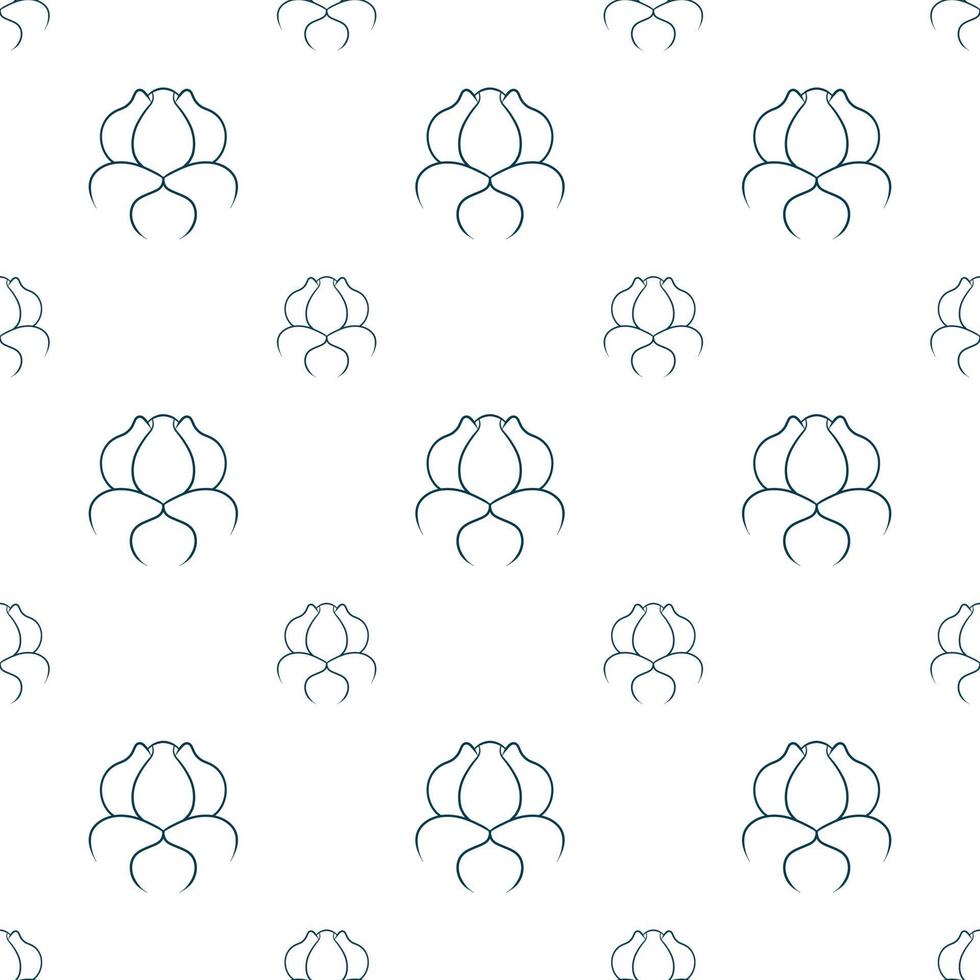 Single colored hand drawn repeat pattern on transparent background vector