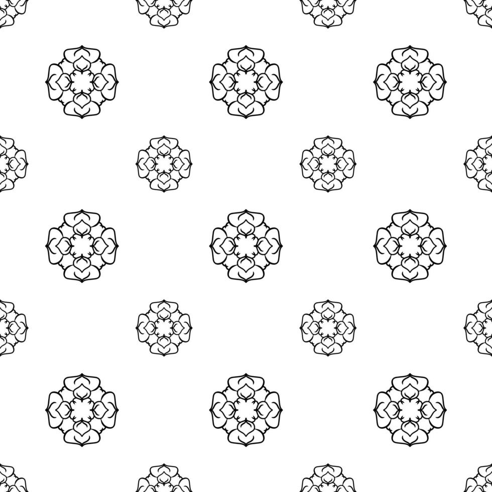 Single colored hand drawn repeat pattern on transparent background vector