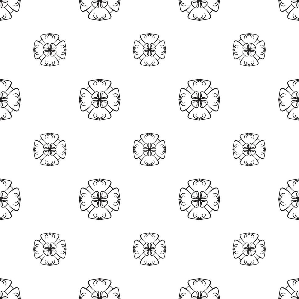 Single colored hand drawn repeat pattern on transparent background vector