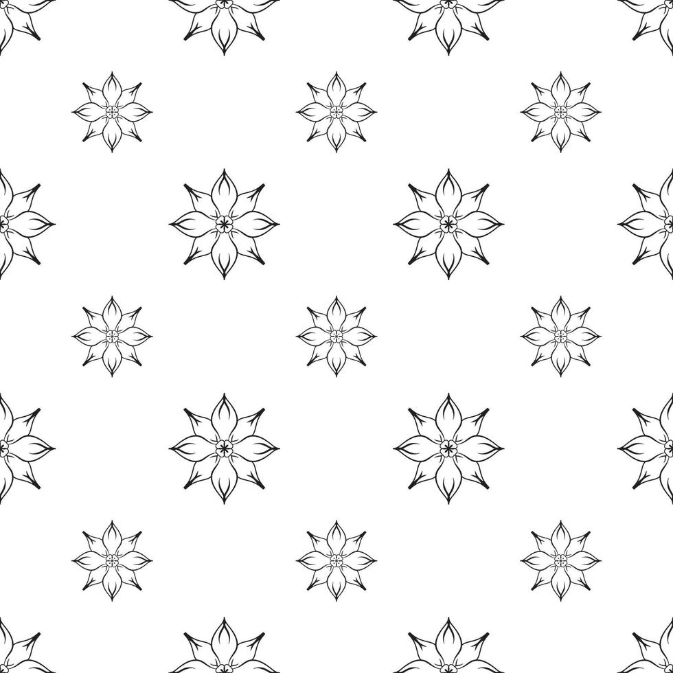 Single colored hand drawn repeat pattern on transparent background vector