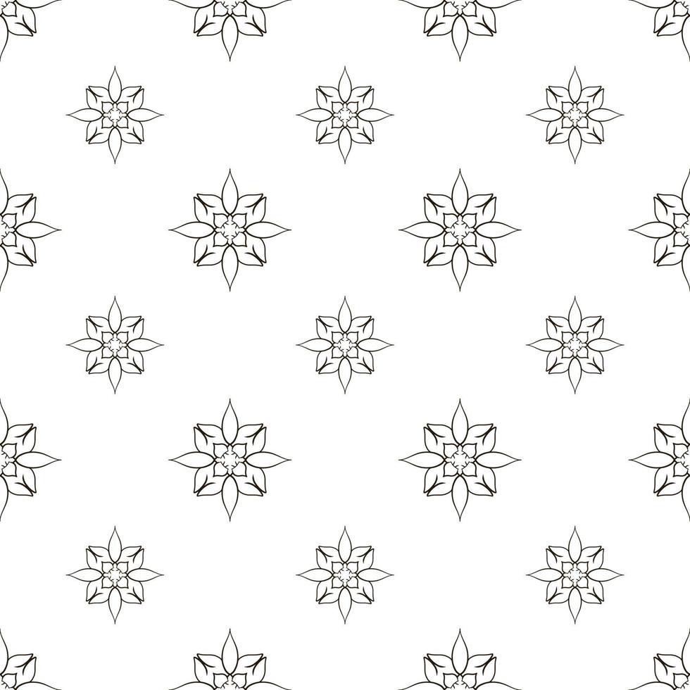 Single colored hand drawn repeat pattern on transparent background vector