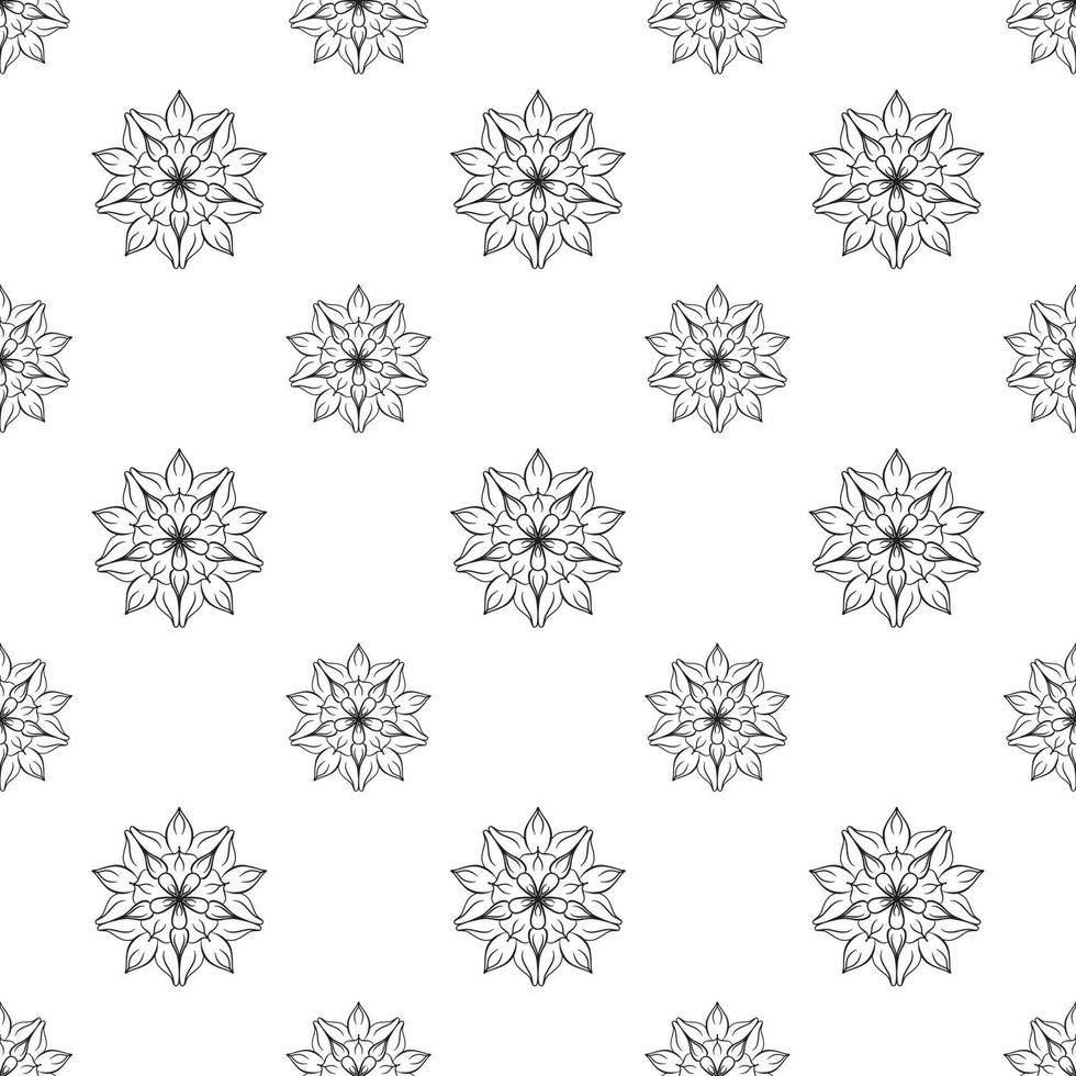 Single colored hand drawn repeat pattern on transparent background vector