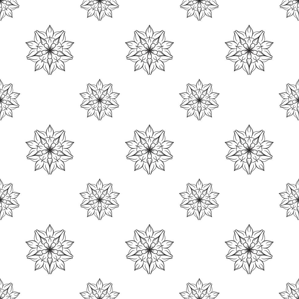 Single colored hand drawn repeat pattern on transparent background vector