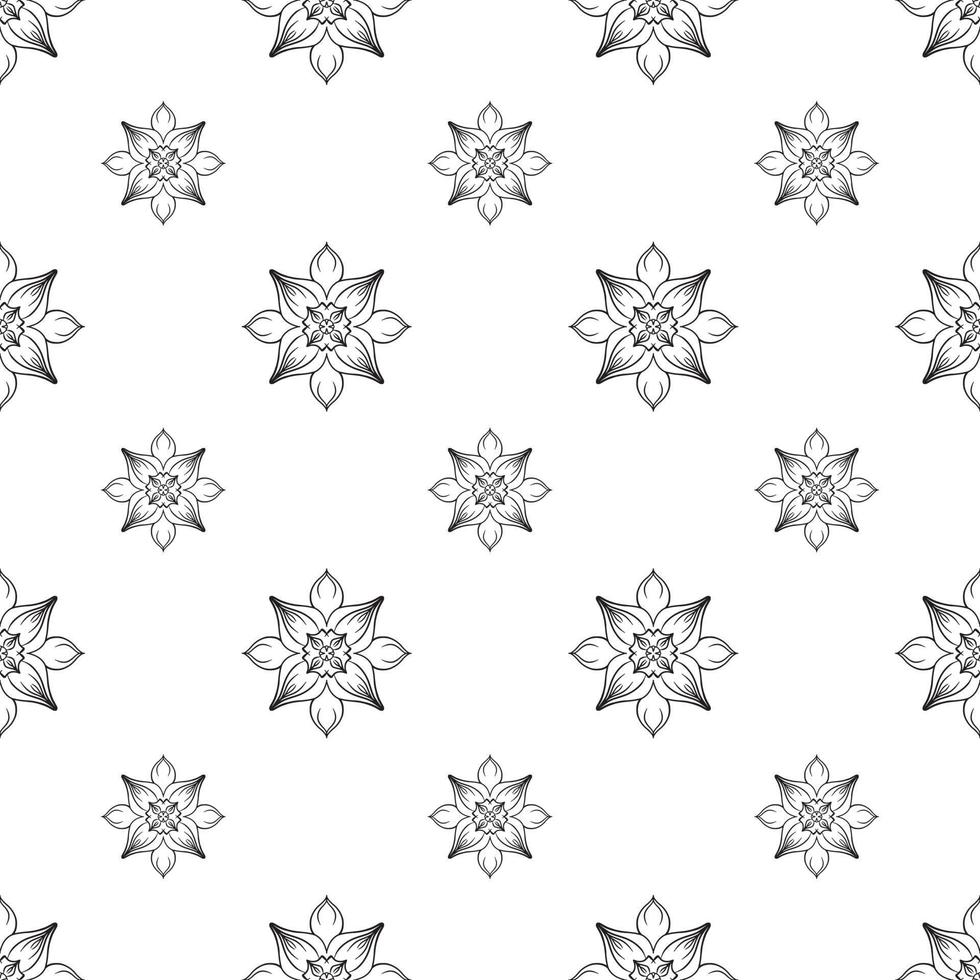 Single colored hand drawn repeat pattern on transparent background vector