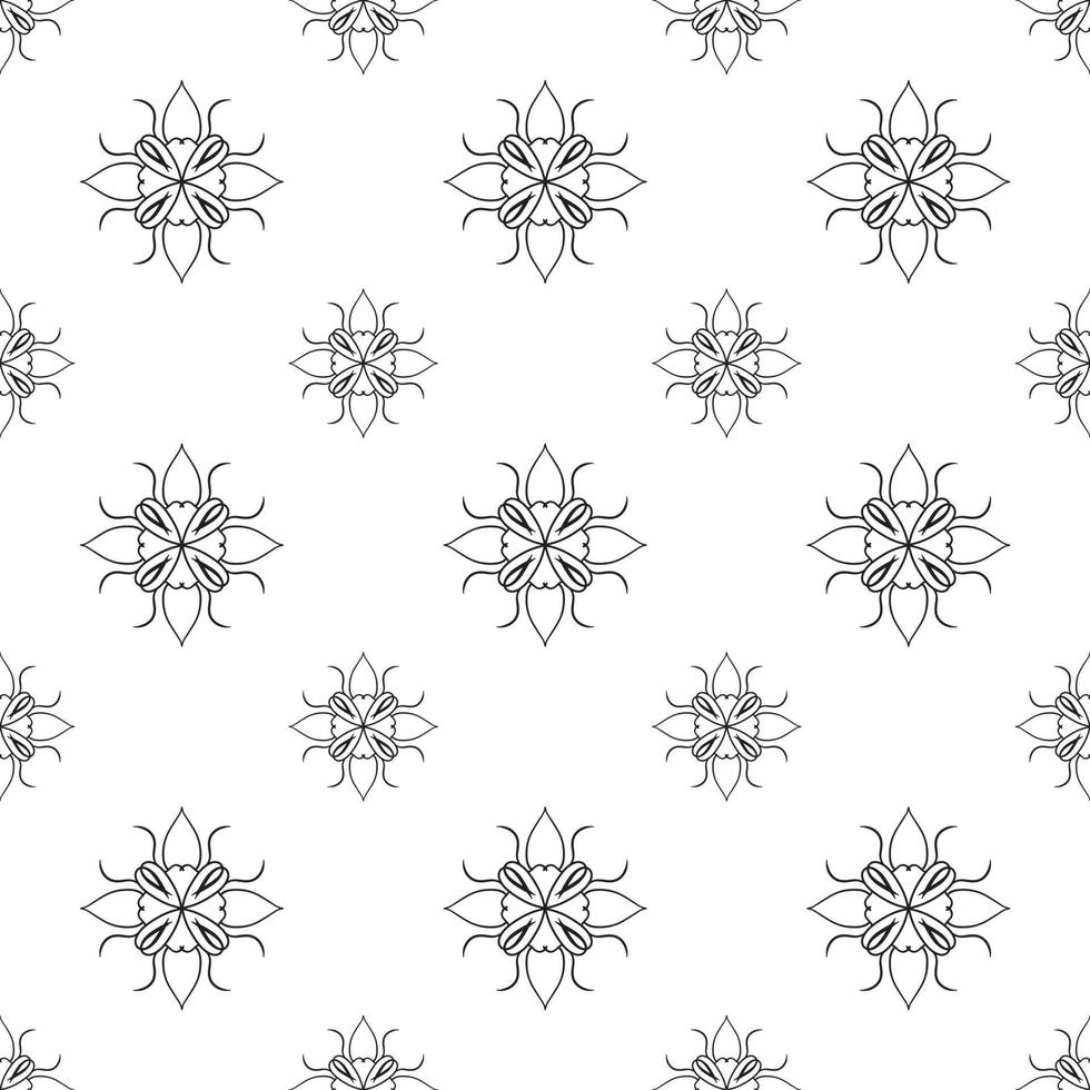 Single colored hand drawn repeat pattern on transparent background vector