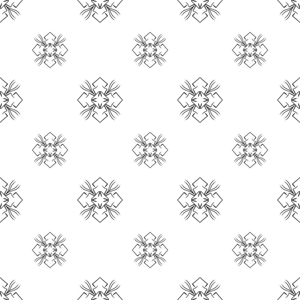 Single colored hand drawn repeat pattern on transparent background vector
