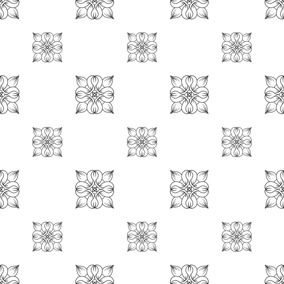 Single colored hand drawn repeat pattern on transparent background vector