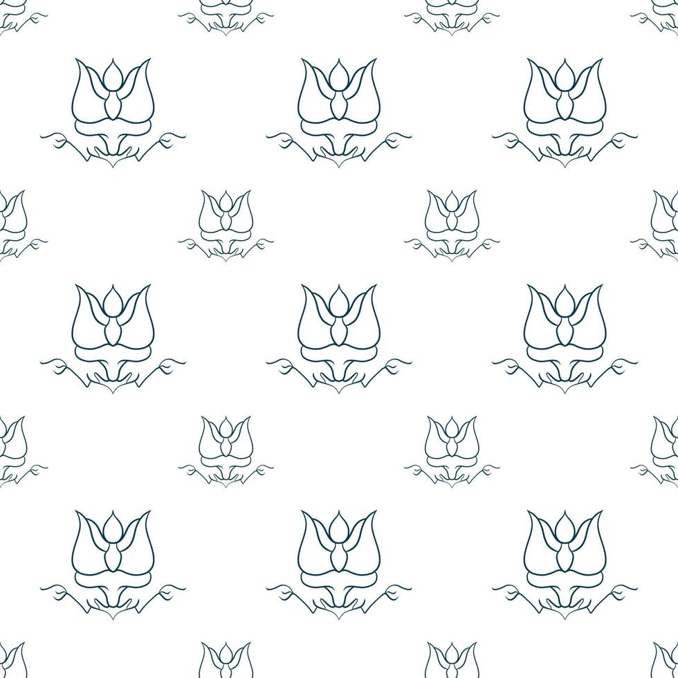 Single colored hand drawn repeat pattern on transparent background vector
