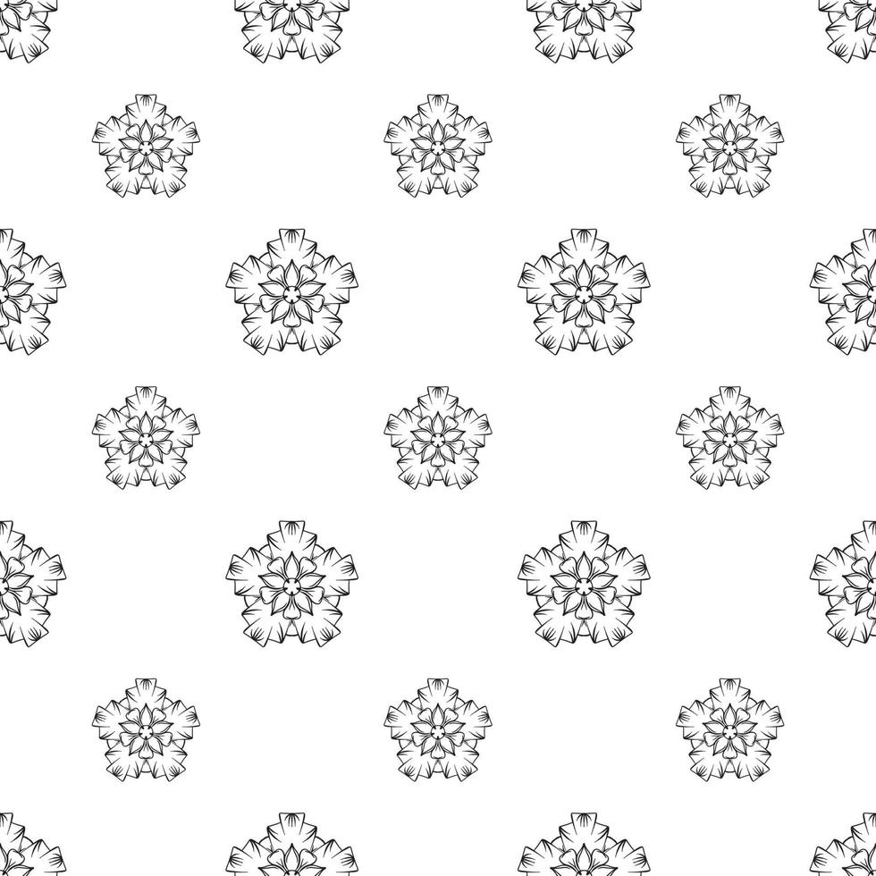 Single colored hand drawn repeat pattern on transparent background vector