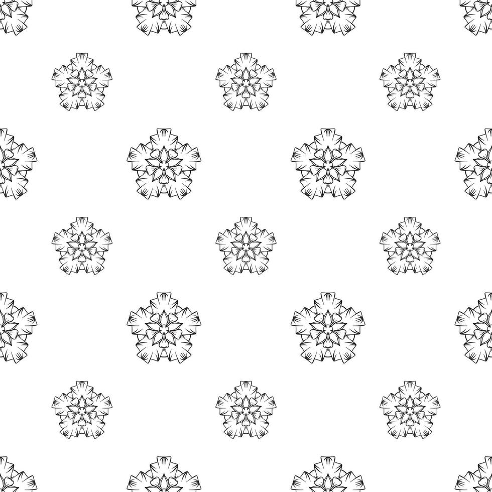 Single colored hand drawn repeat pattern on transparent background vector