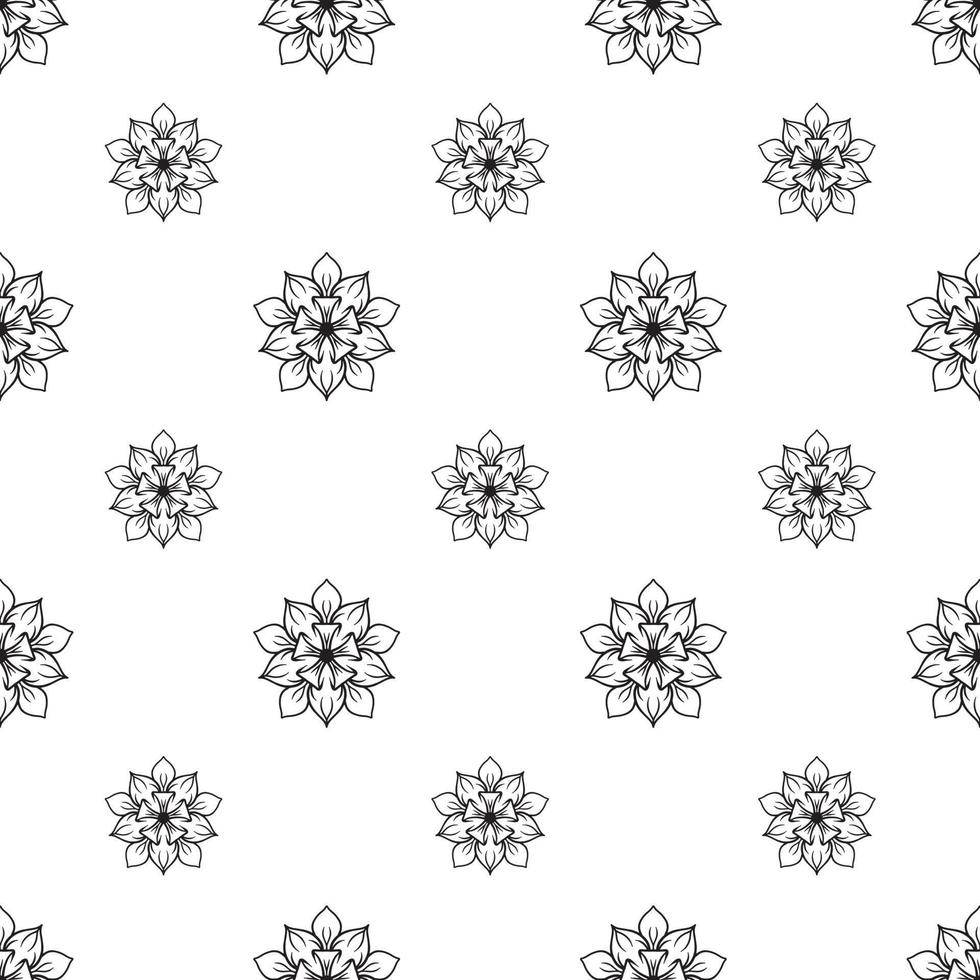 Single colored hand drawn repeat pattern on transparent background vector