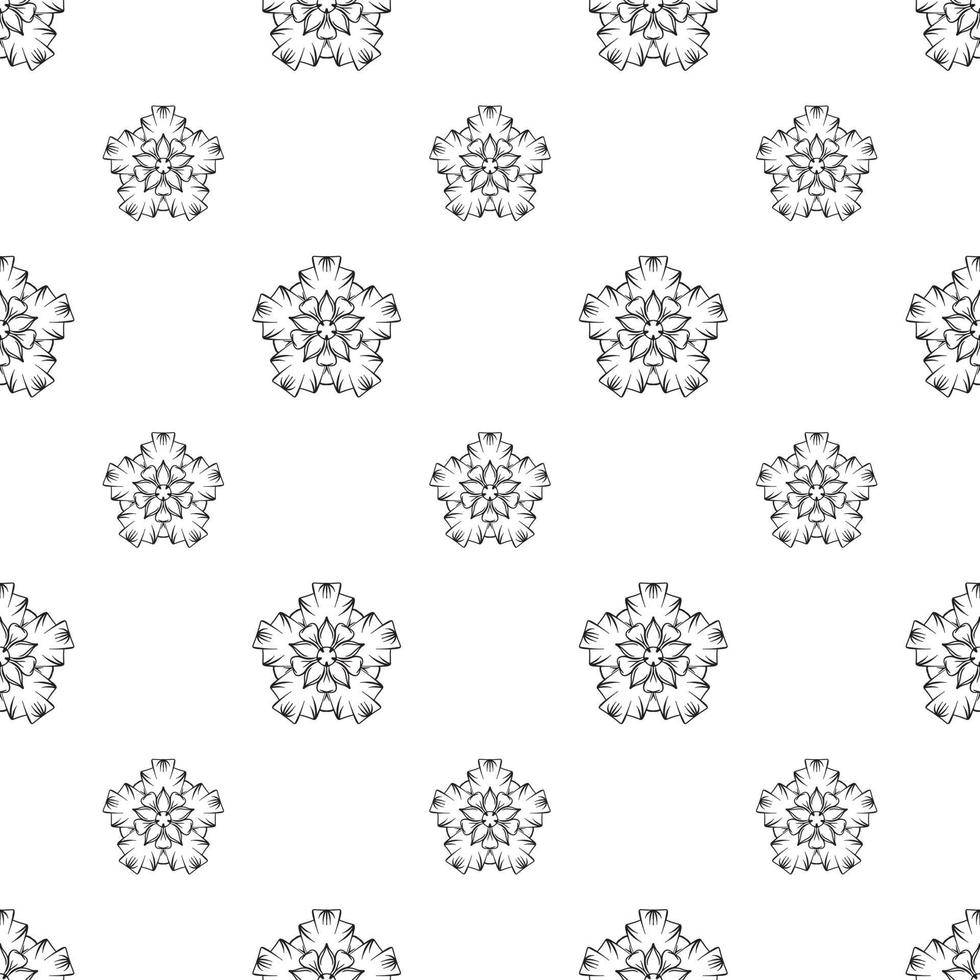 Single colored hand drawn repeat pattern on transparent background vector