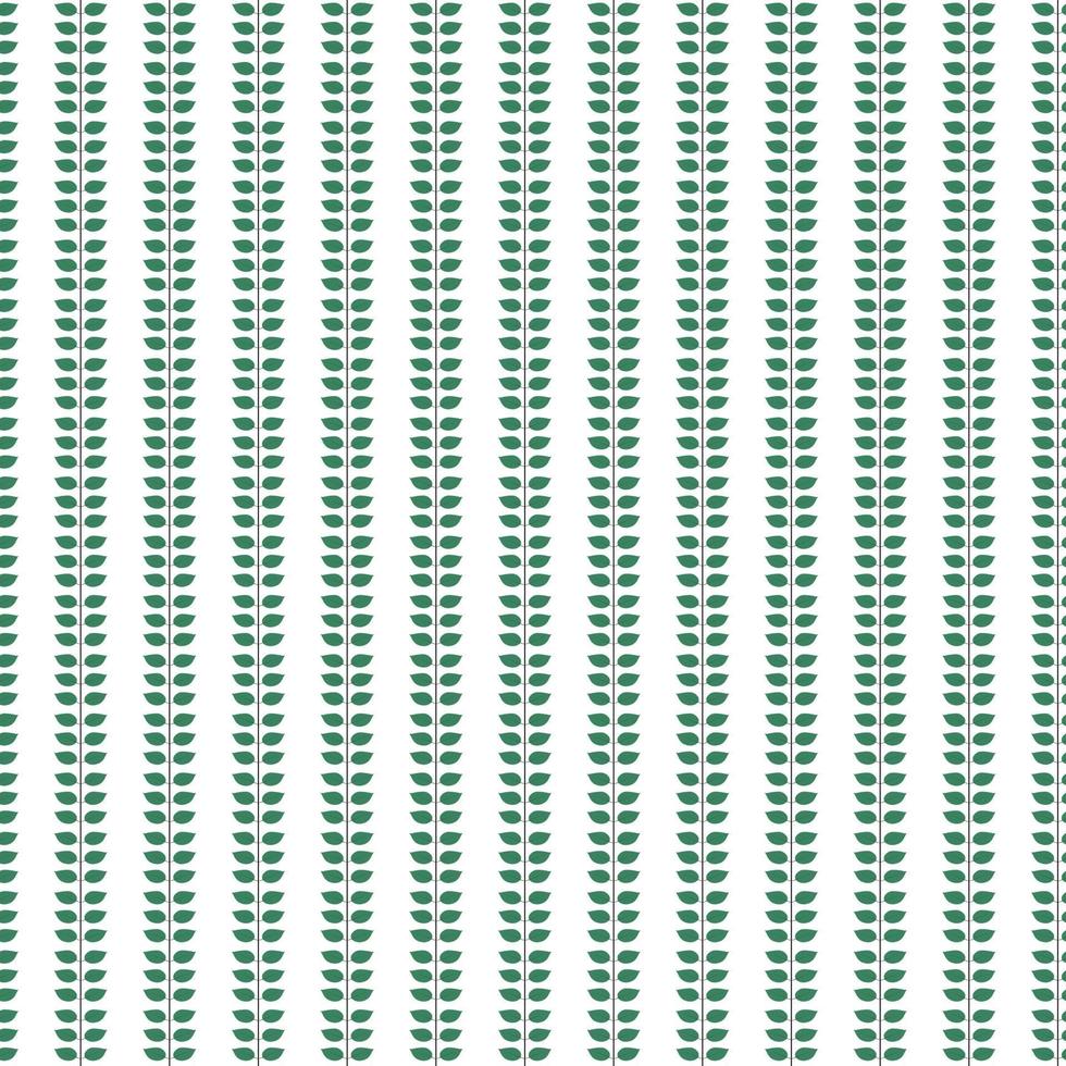 straight branches and leave pattern, green leaves vector repeat