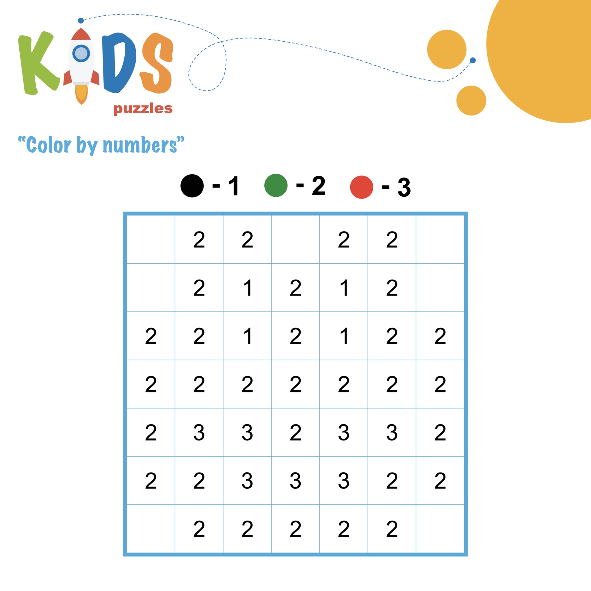 Color by numbers printable math worksheet 3238240 Vector Art ...