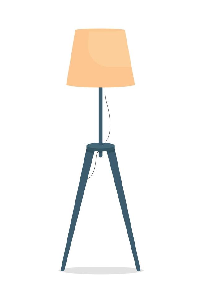 Floor lamp for living room semi flat color vector object