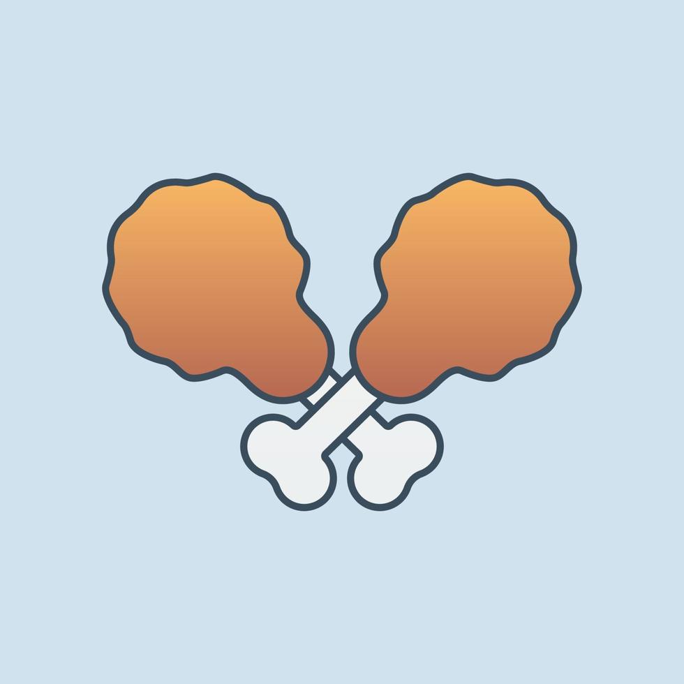 Fried Chicken vector icon illustration