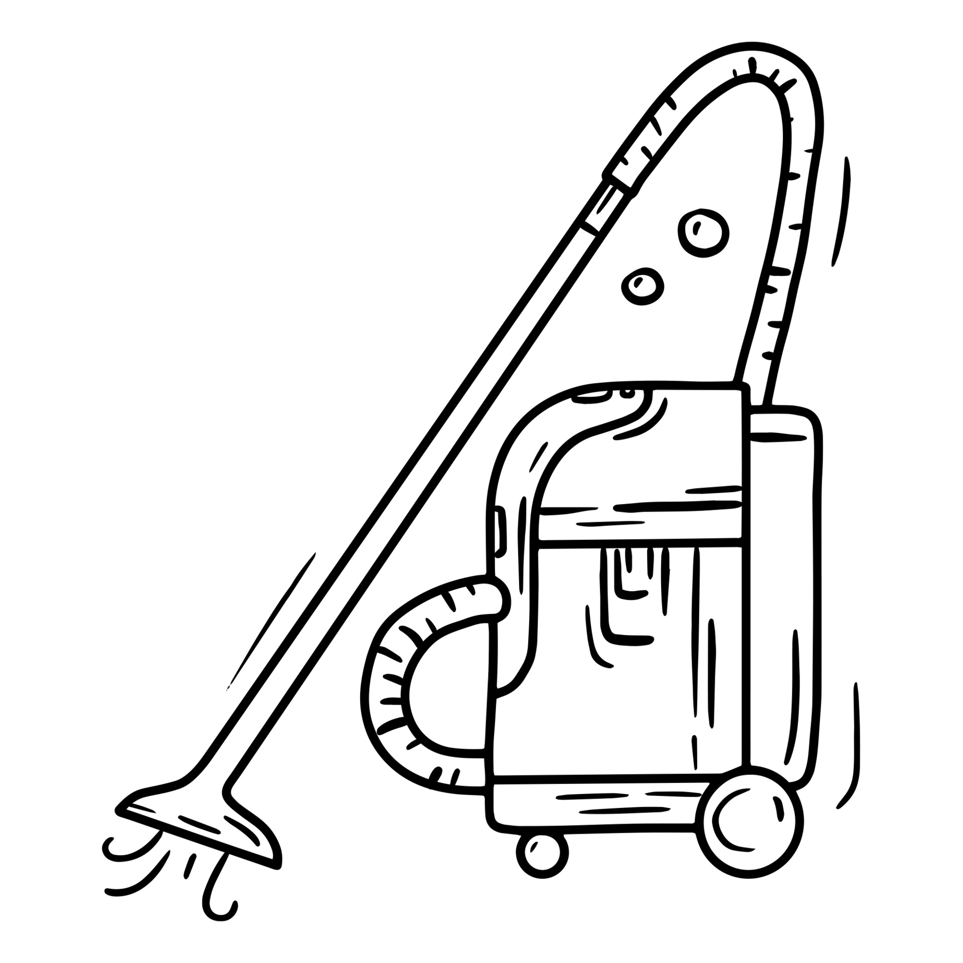 Professional industrial vacuum cleaner, linear doodle icon 3238344