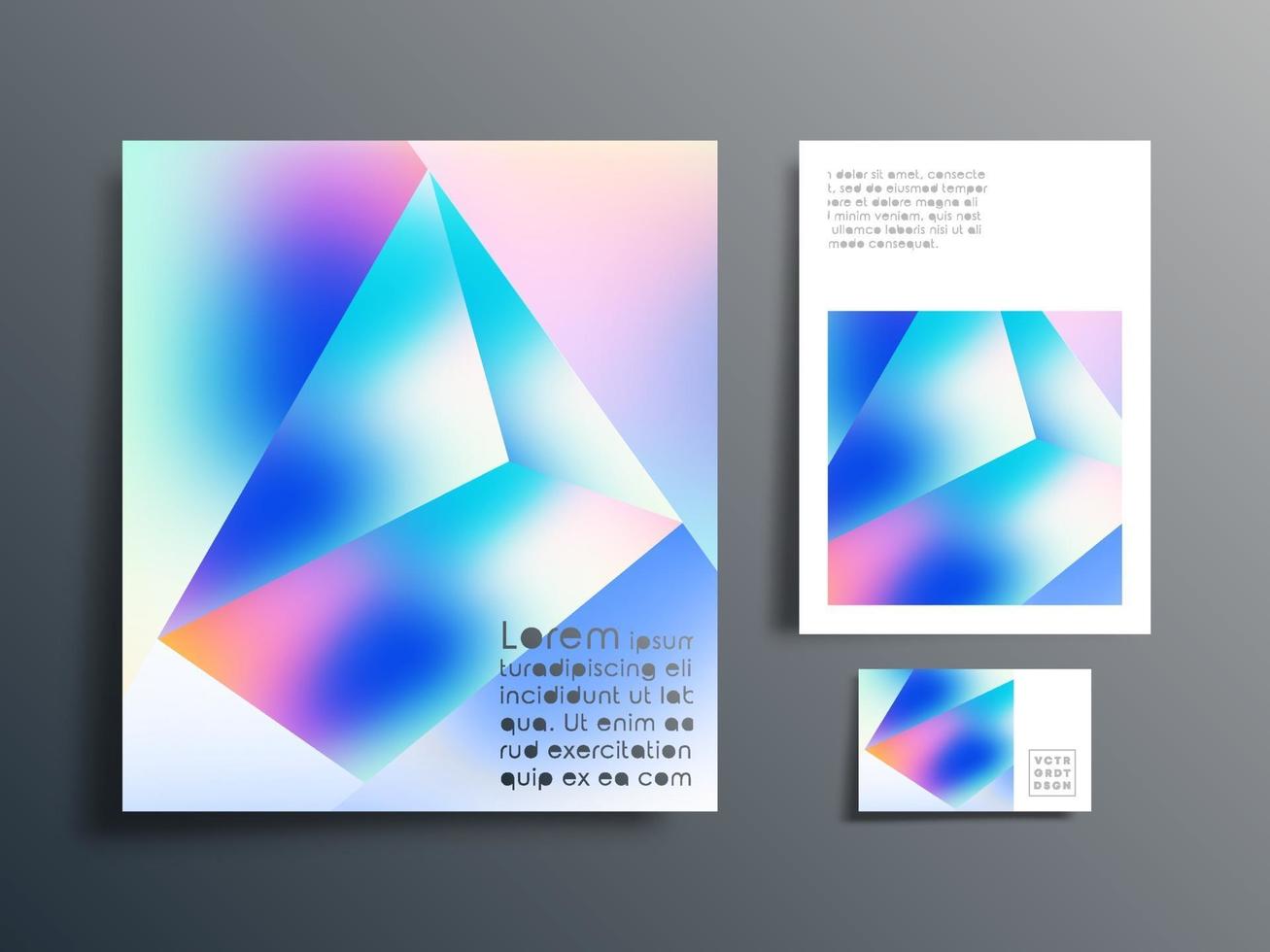 Gradient design for cover, business card, abstract background, etc. vector