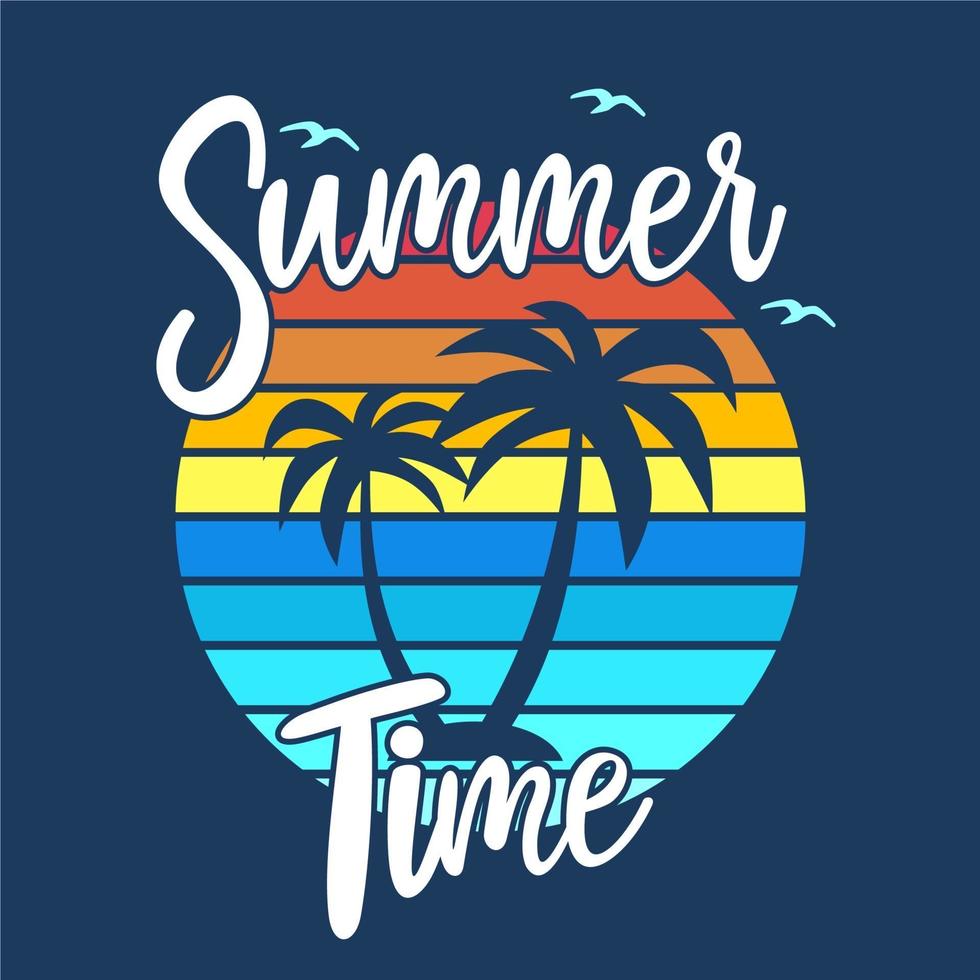 Summer time poster template w... vector