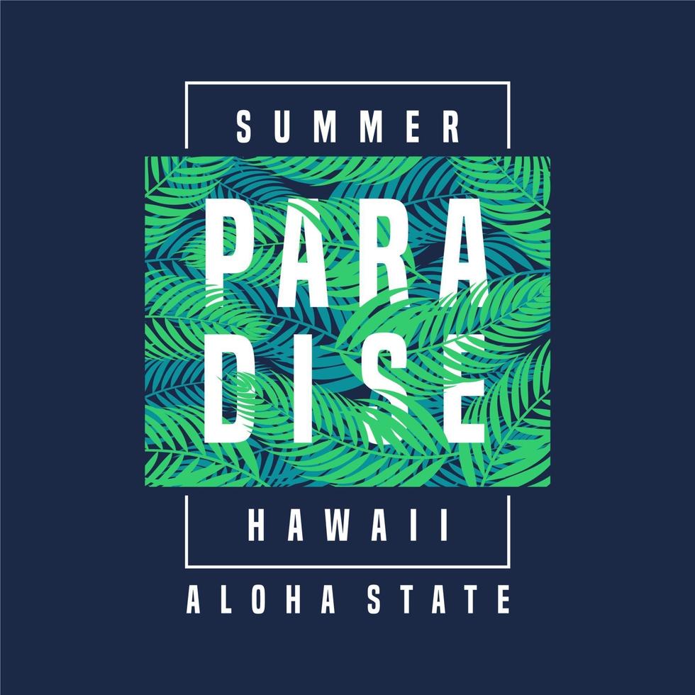 Paradise poster template with... vector