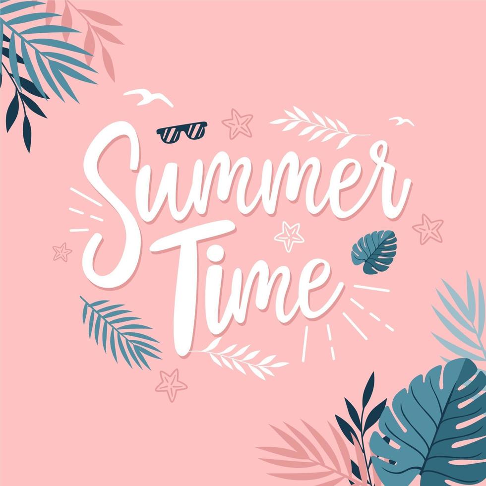 Summer time background with t... vector