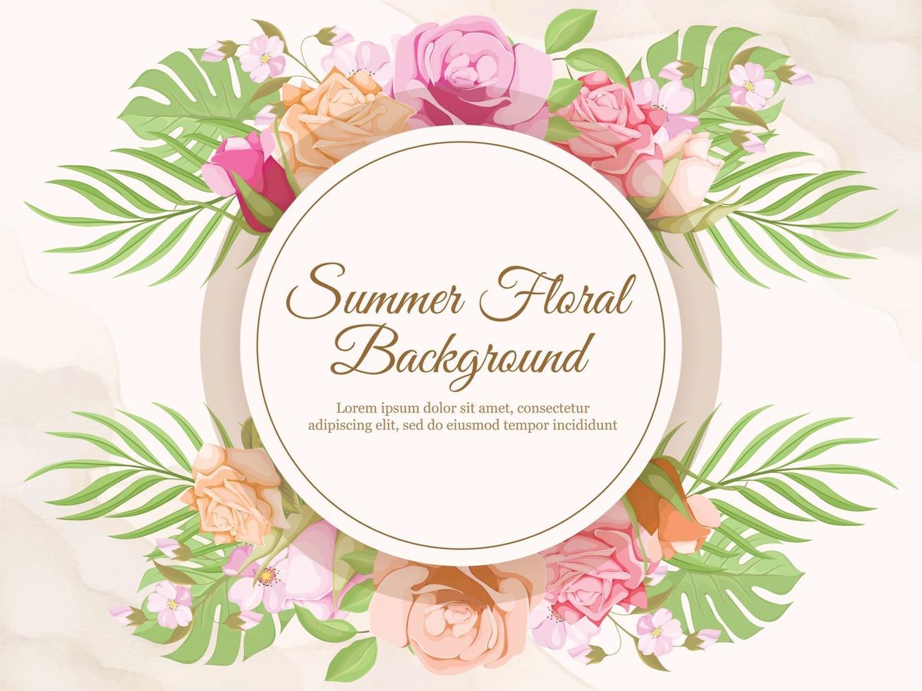 Floral Banner Design for Background or Backdrop vector