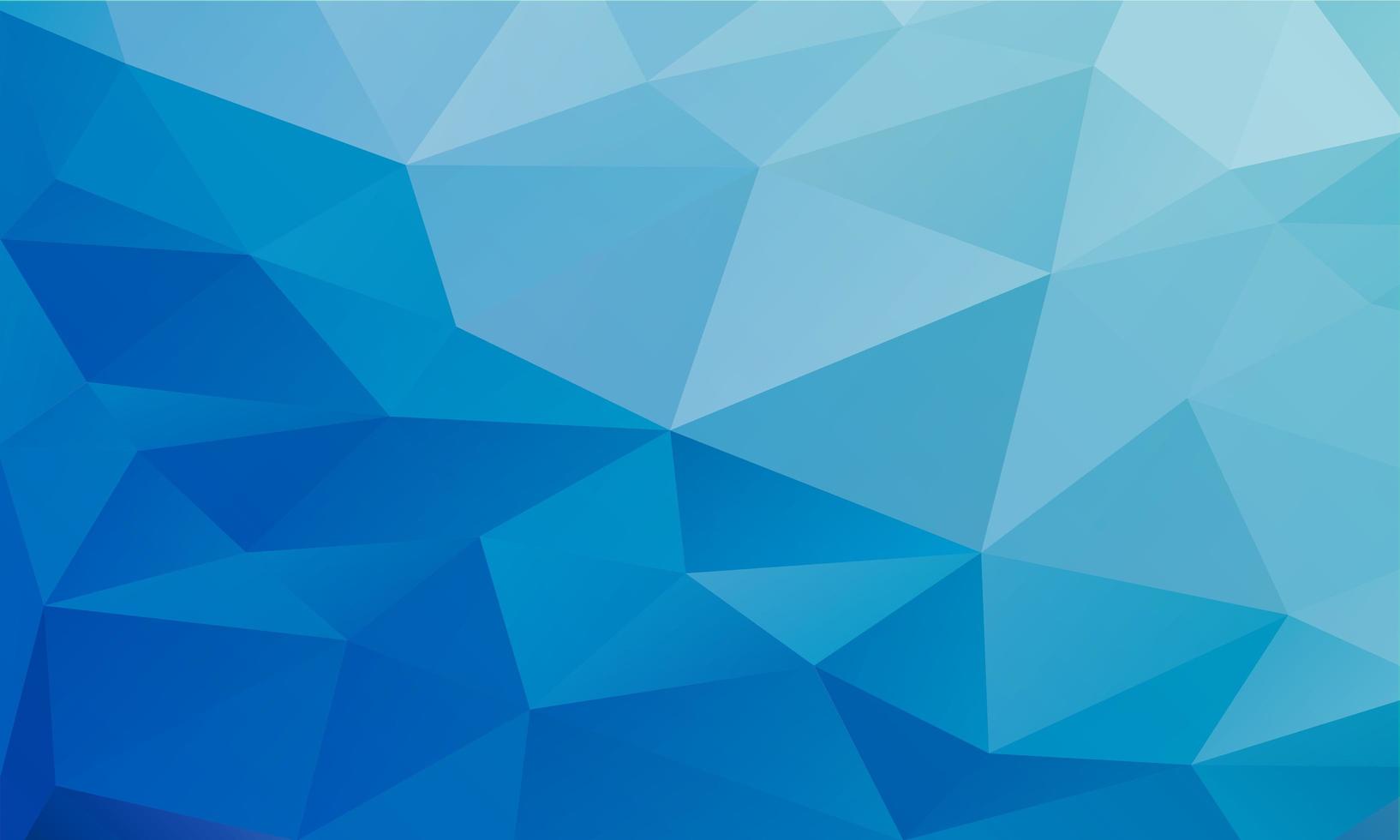 Fondo azul abstracto, formas triangulares texturizadas de baja poli vector