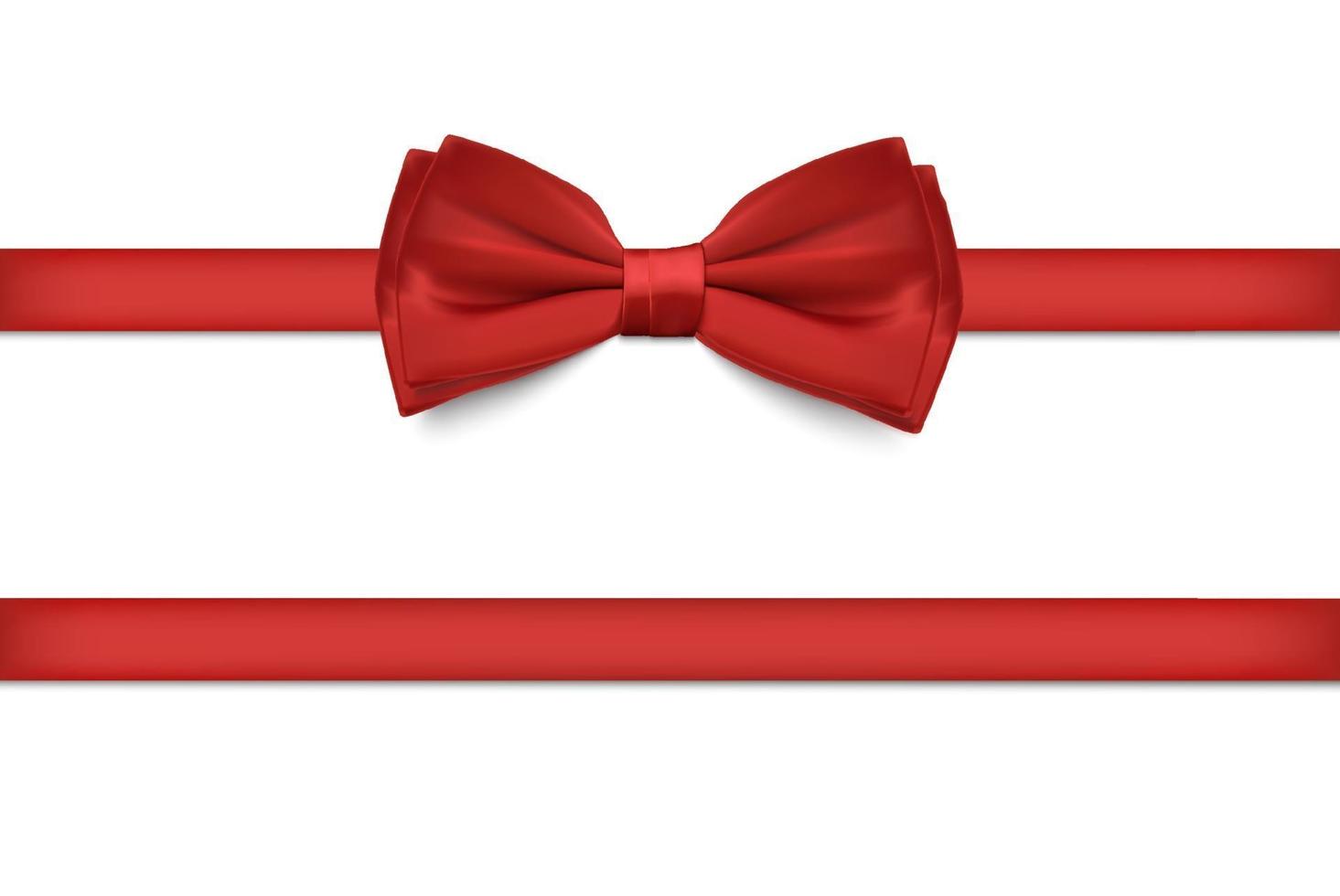 Realistic different red ribbon bows set, vector design  illustration