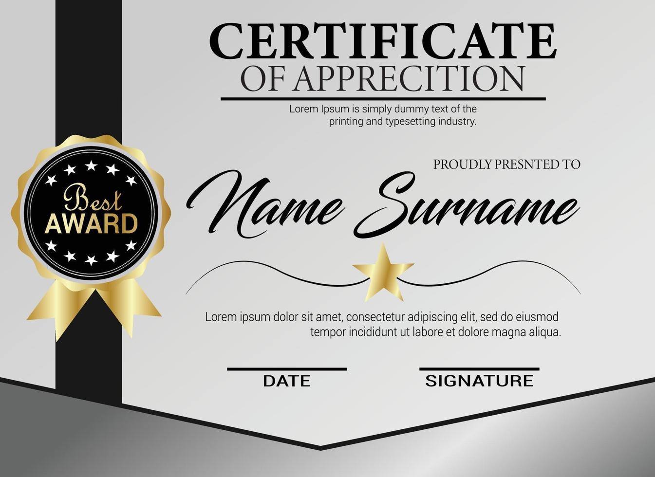 Modern Premium Certificate Templates Design. vector