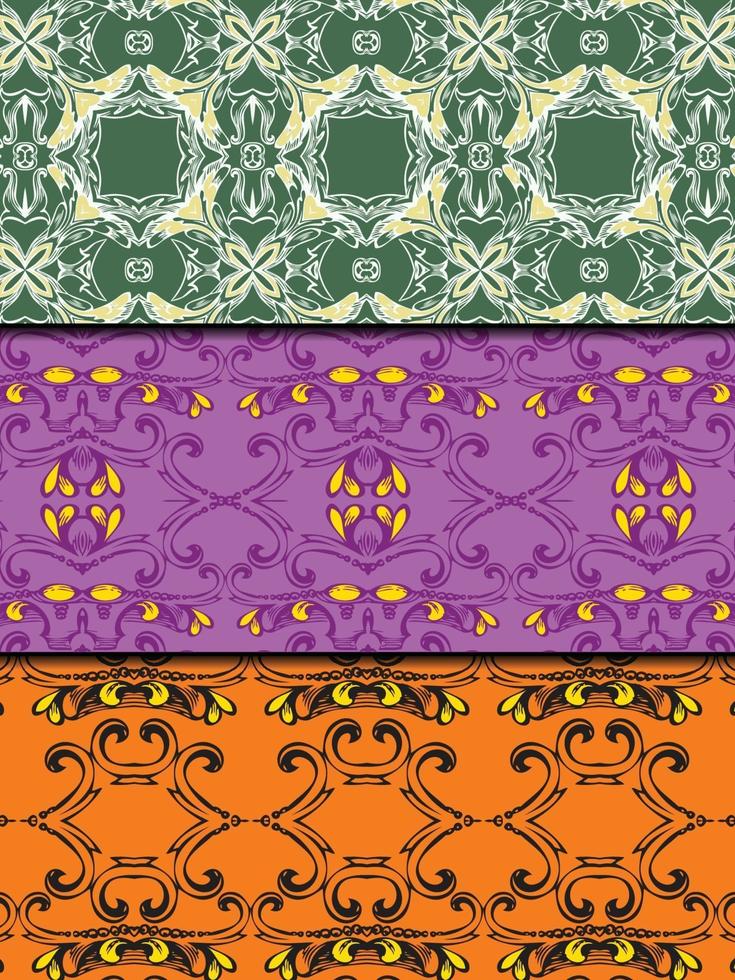 patrón ornamental decorativo floral vector