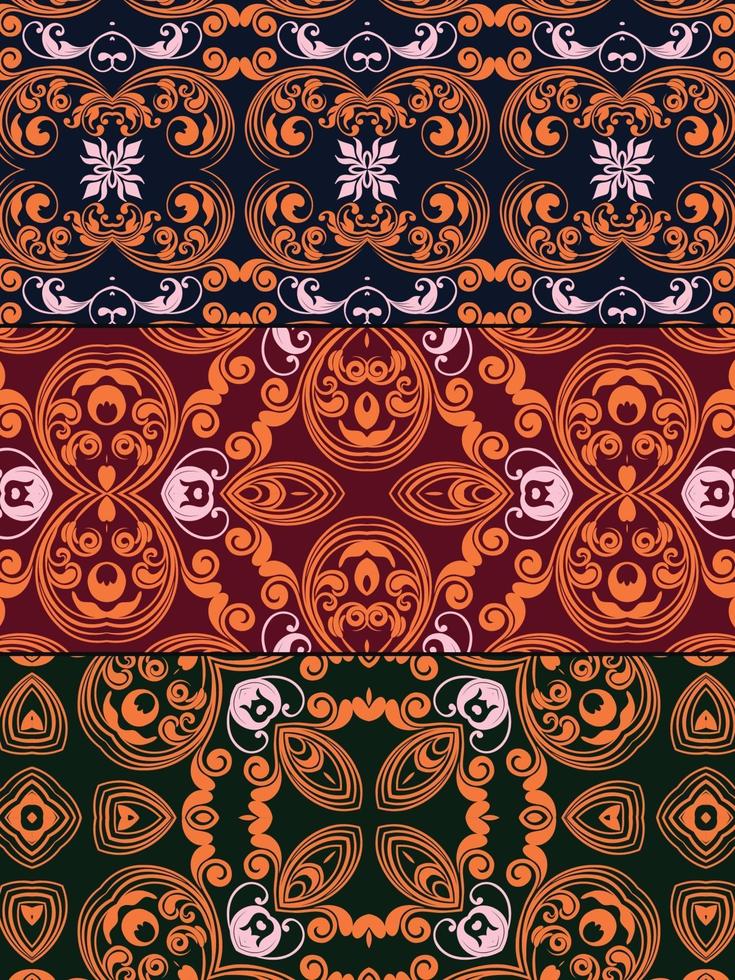 patrón ornamental decorativo floral vector