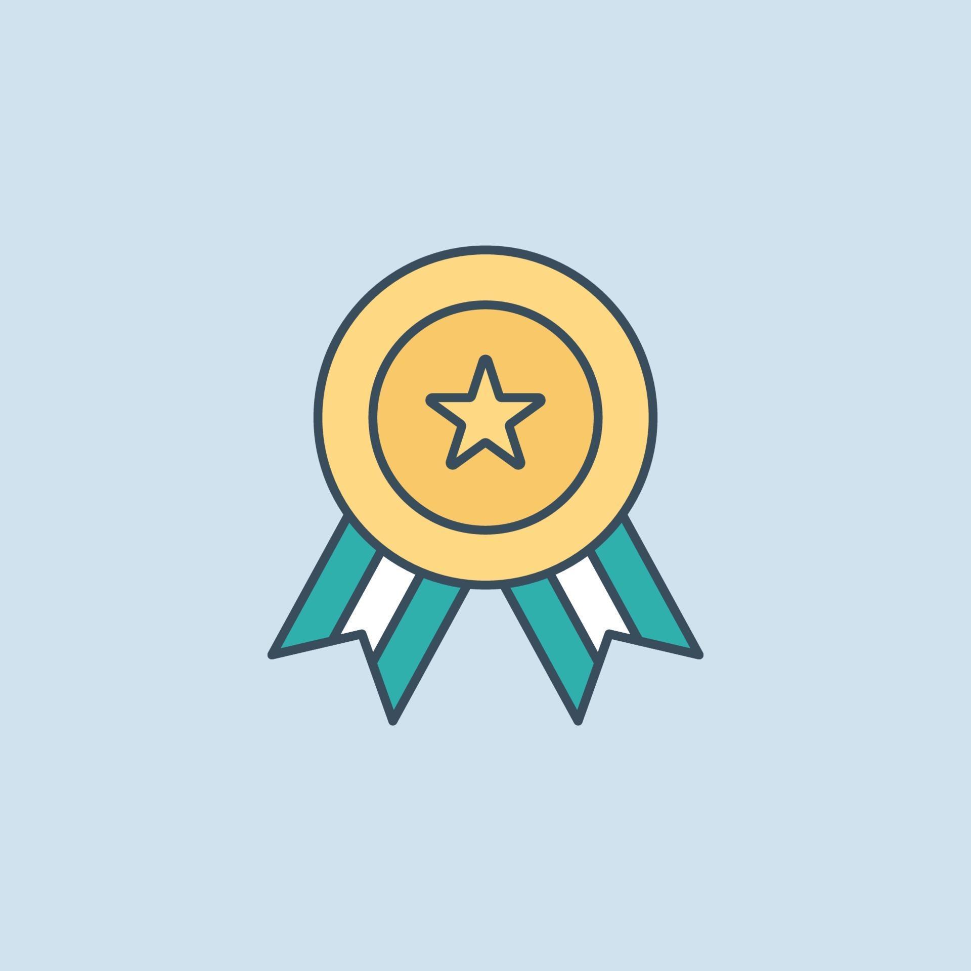 Gold medal vector icon illustration 3238694 Vector Art at Vecteezy