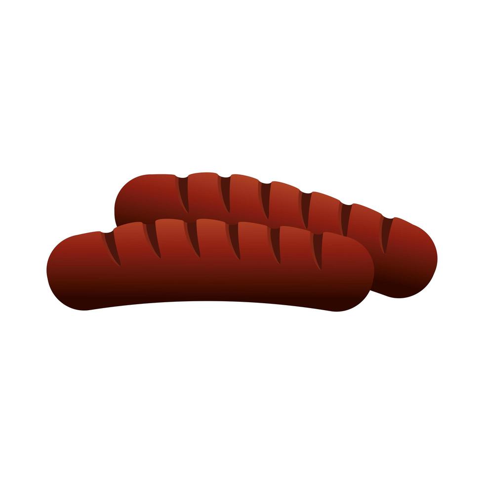 Isolated sausages icon vector design