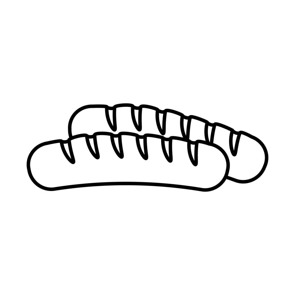 Isolated sausages icon vector design