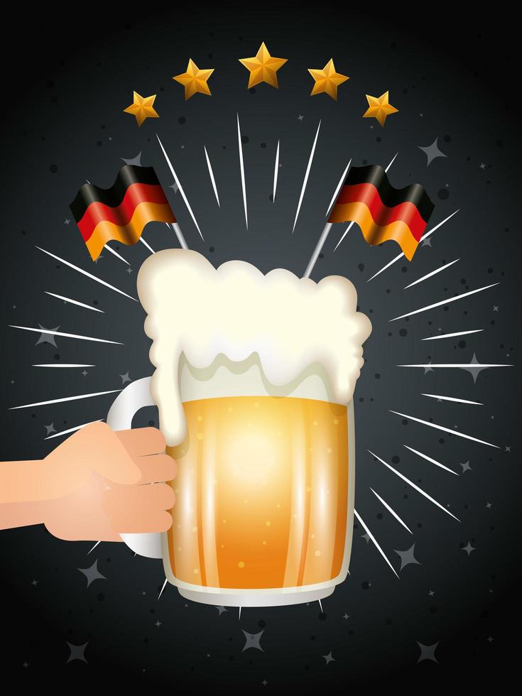 diseño de vector de cerveza oktoberfest de alemania