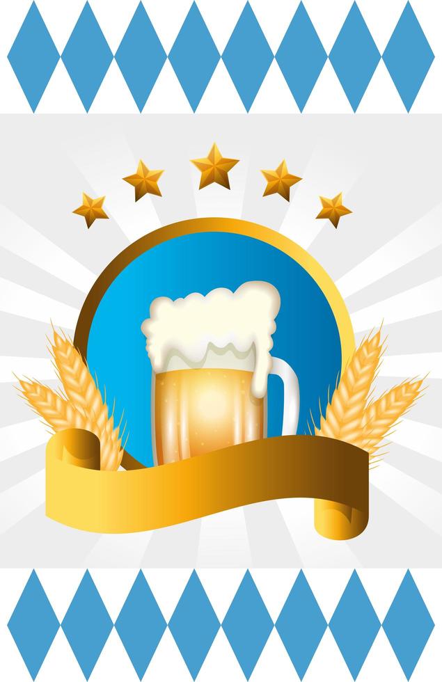 Germany oktoberfest beer vector design