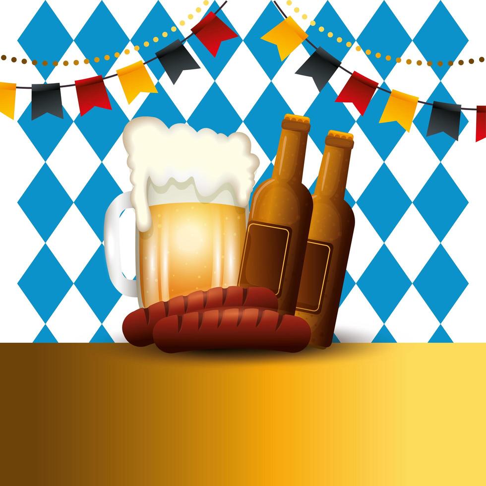 Germany oktoberfest beer vector design