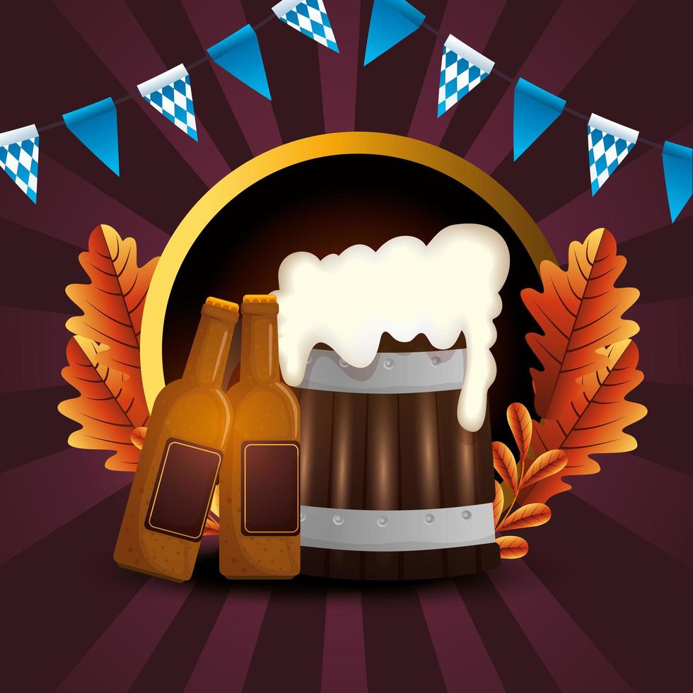 Germany oktoberfest beer vector design