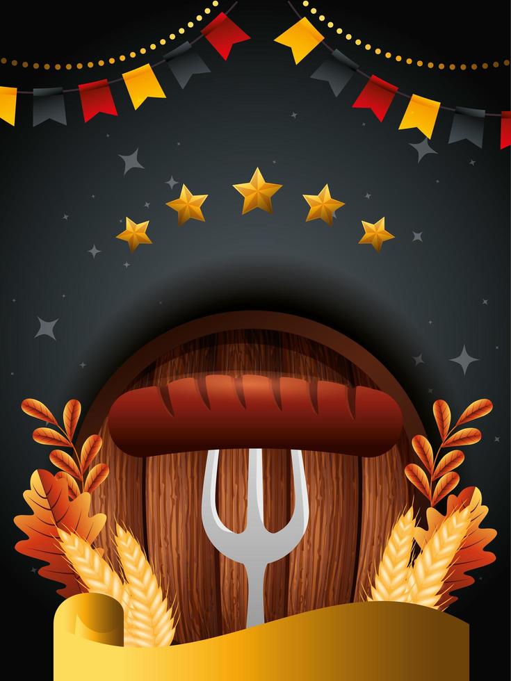 Germany oktoberfest sausage vector design