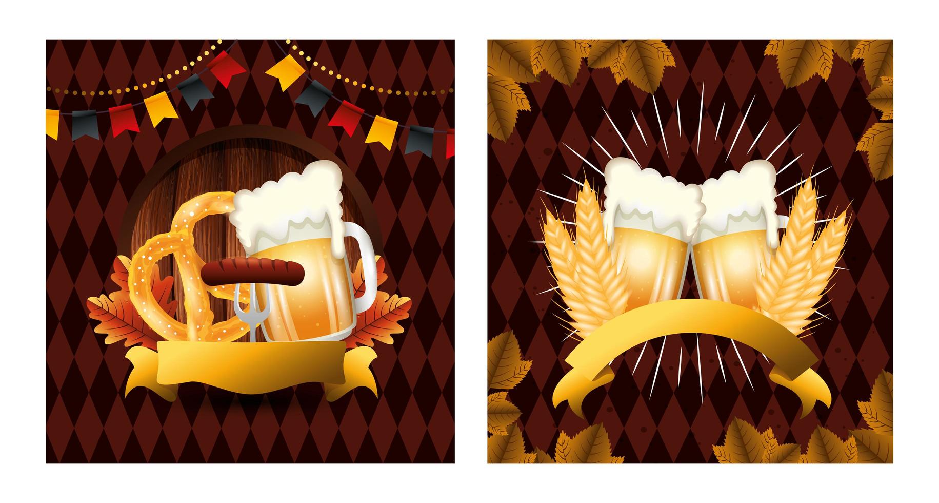 Germany oktoberfest beer vector design