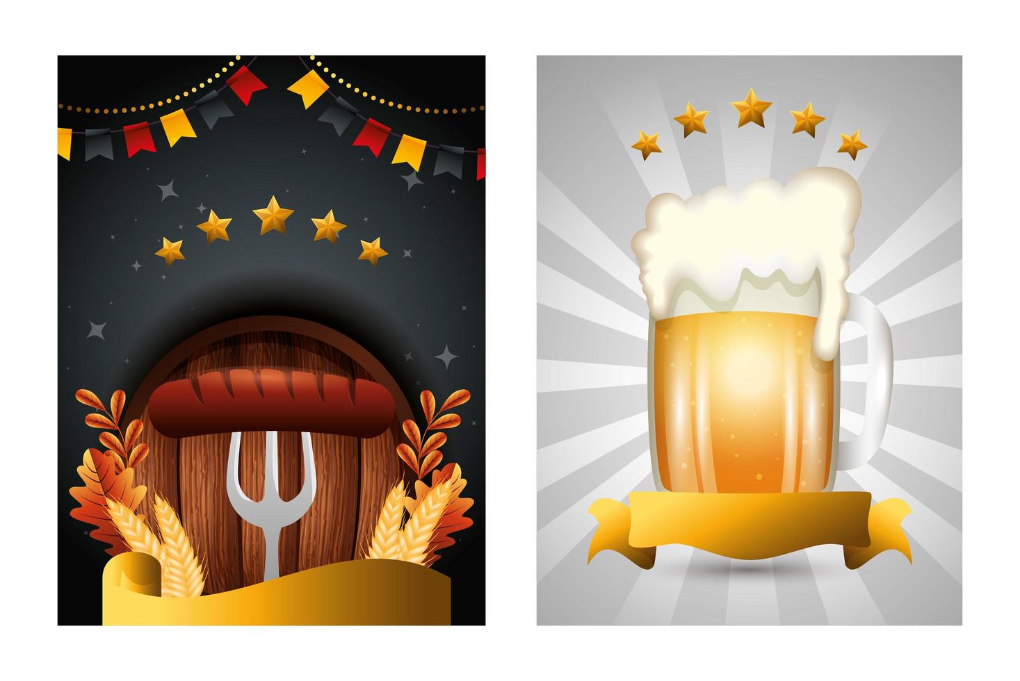 Germany oktoberfest beer vector design