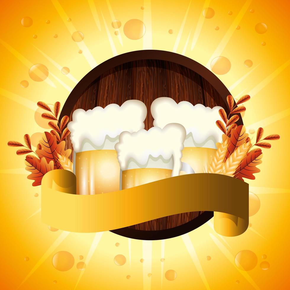 Germany oktoberfest beer vector design