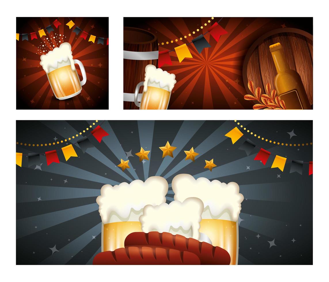 Germany oktoberfest beer vector design