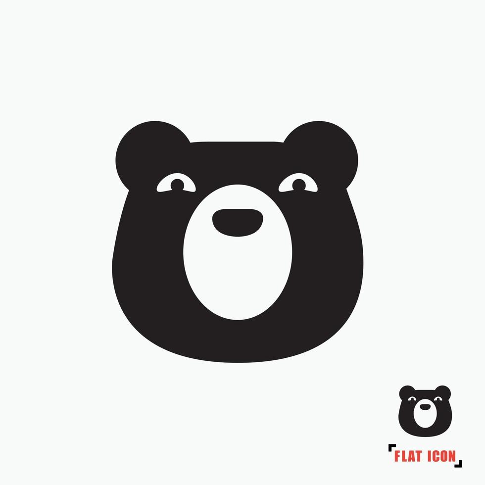 Bear flat icon vector