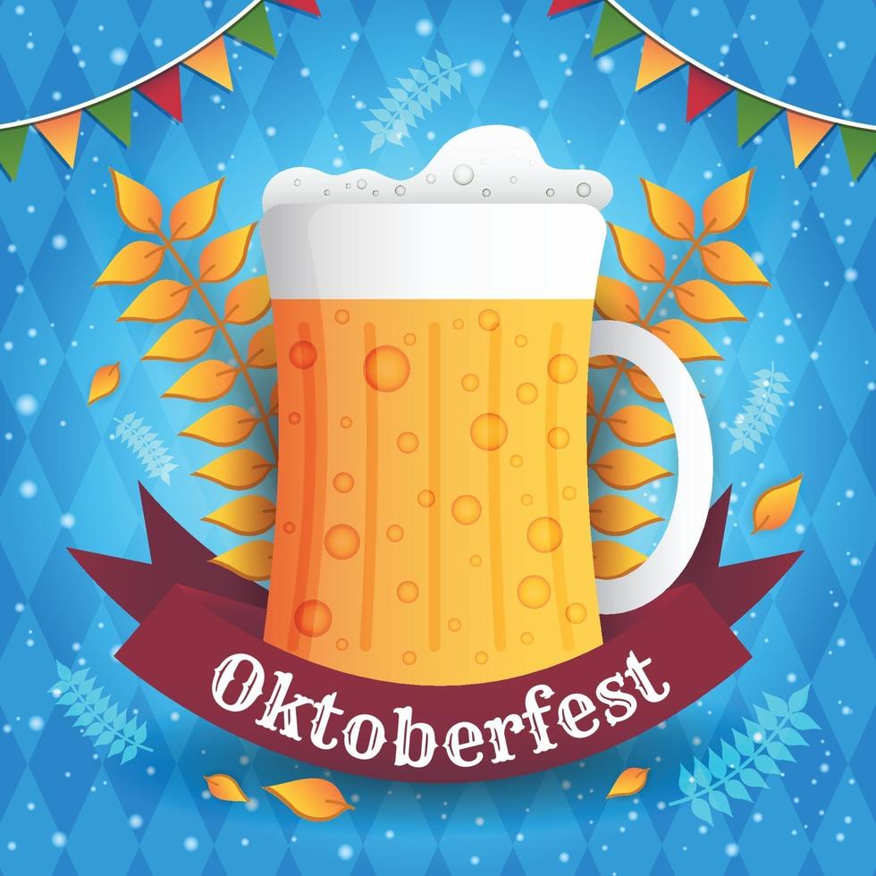 Colorful Oktoberfest Background Template vector